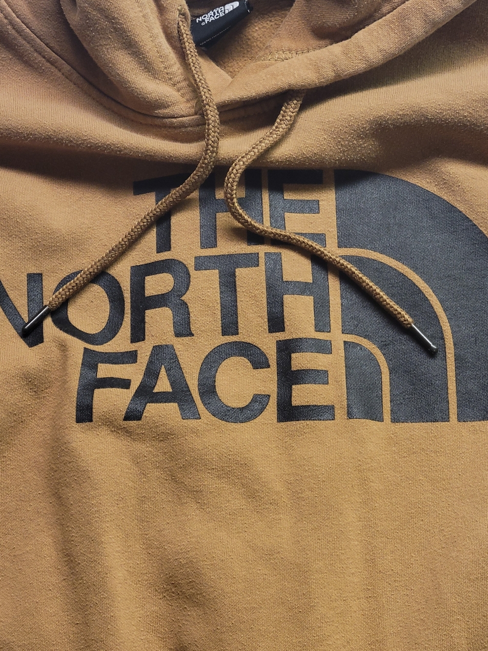 The North Face Brown Pullover Hoodie Men's Medium Logo Sweatshirt - Picture 2 of 9